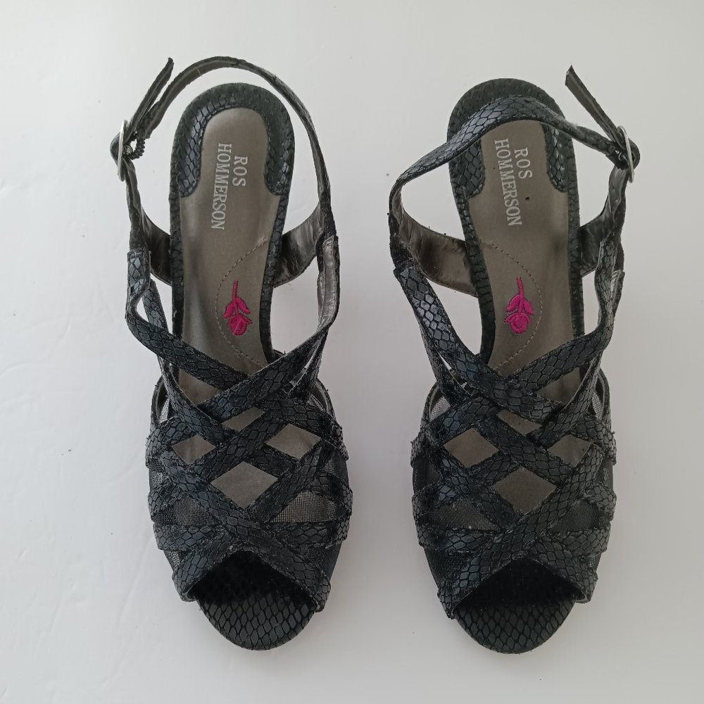 Ros Hommerson Lacey Peep Toe Slingback Heels